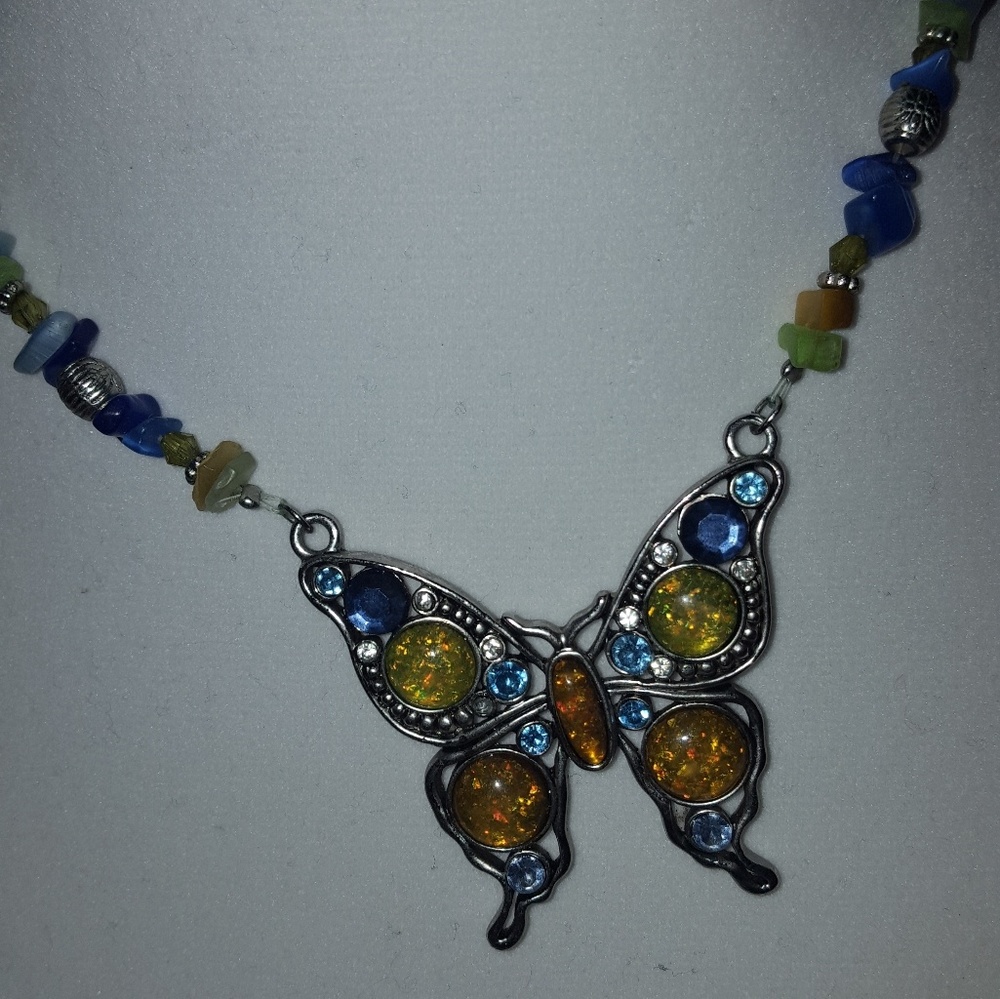 Boho Butterfly pendant necklace